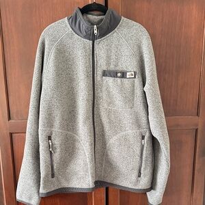 The North Face Light Gray Heather Full-Zip Fleece Jacket